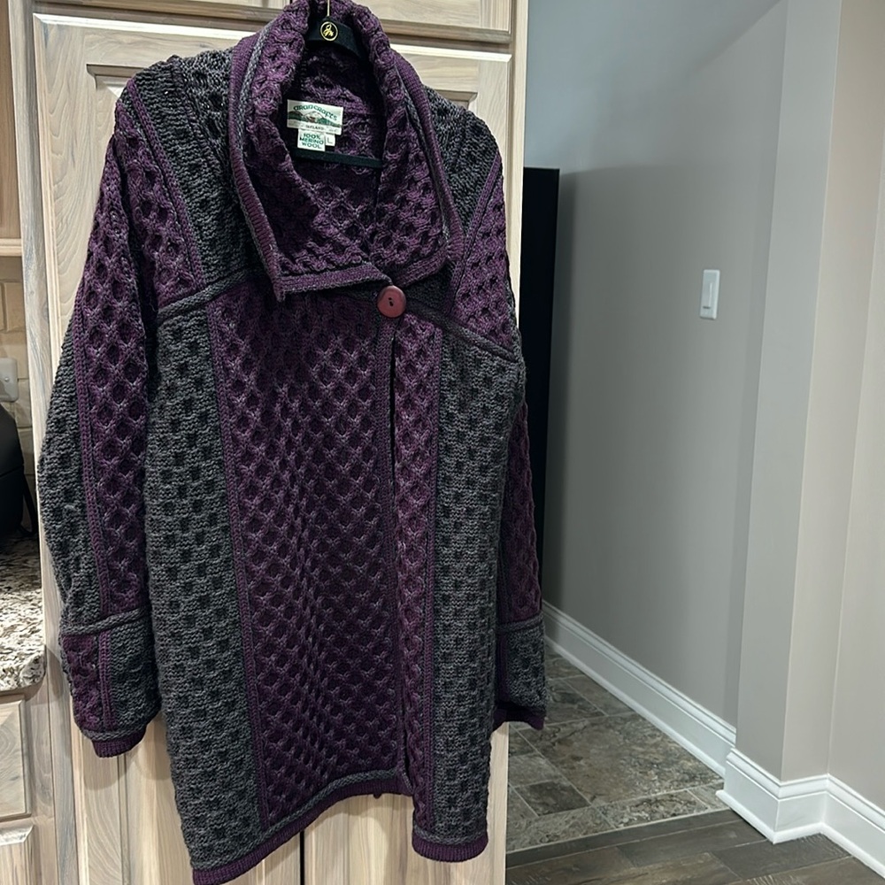 Aran Crafts Cardigan Sweater Wool